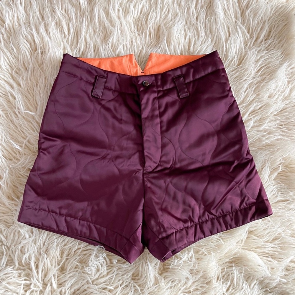 Y-3 Yohji Yamamoto Quilted High-Rise Shorts S